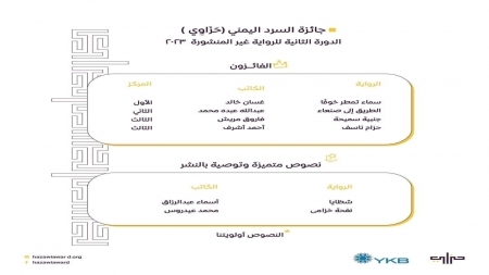 جائزة السرد اليمني "حزَاوِي" تعلن الفائزين في دورتها الثانية للعام 2023