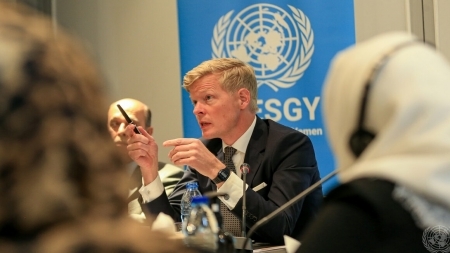 غروندبرغ يدعو إلى أستمرار الدعم الدولي لعملية السلام في اليمن