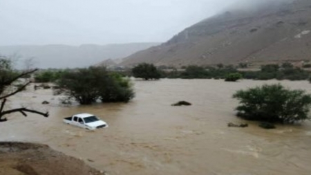 حالة وفاة وأضرار في البنية التحتية والأراضي الزراعية في حضرموت نتيجة التغيرات المناخية