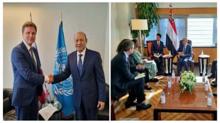 نيويورك: الرئيس العليمي يلتقي الازمات الدولية والخارجية البريطانية