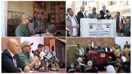 طارق صالح يزور مدينة تعز للمرة الأولى منذ حركة الاحتجاجات الضخمة في 2011